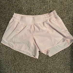 Light pink size 8 Hotty Hot Low Rise 4” shorts